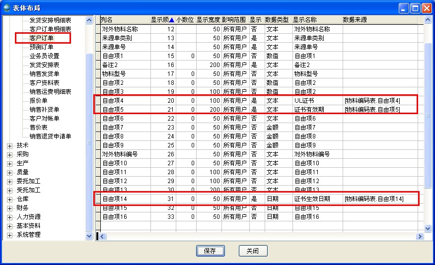 表體布局自由項 表體布局自由項