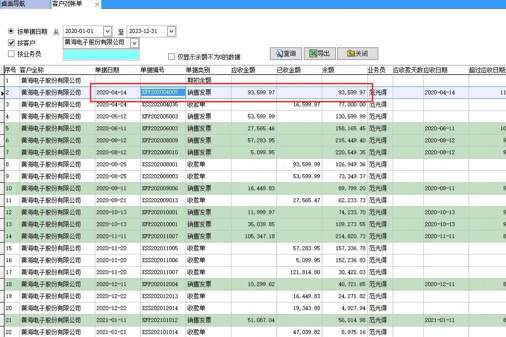 客戶對賬單 客戶對賬單