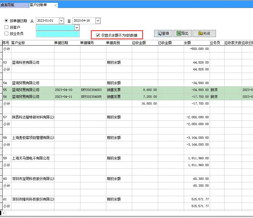 客戶對賬單 客戶對賬單
